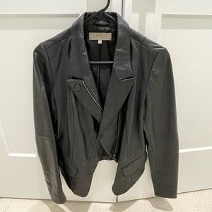 Black leather jacket
